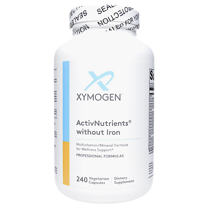 Xymogen ActivNutrients without Iron, 240 capsules, front of bottle