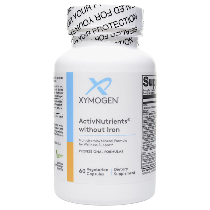 Xymogen ActivNutrients without Iron, 60 capsules, front of bottle