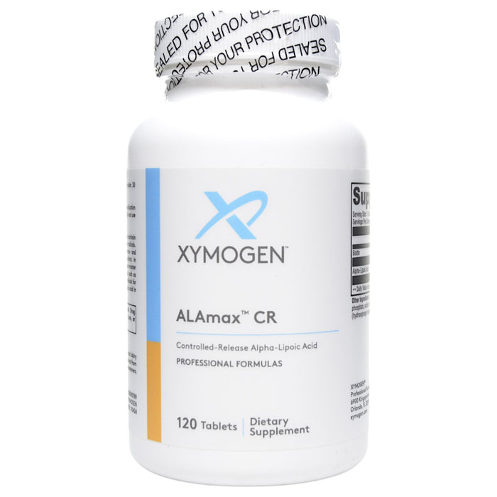 Xymogen ALAmax CR 600 mg, 120 tablets, front of bottle