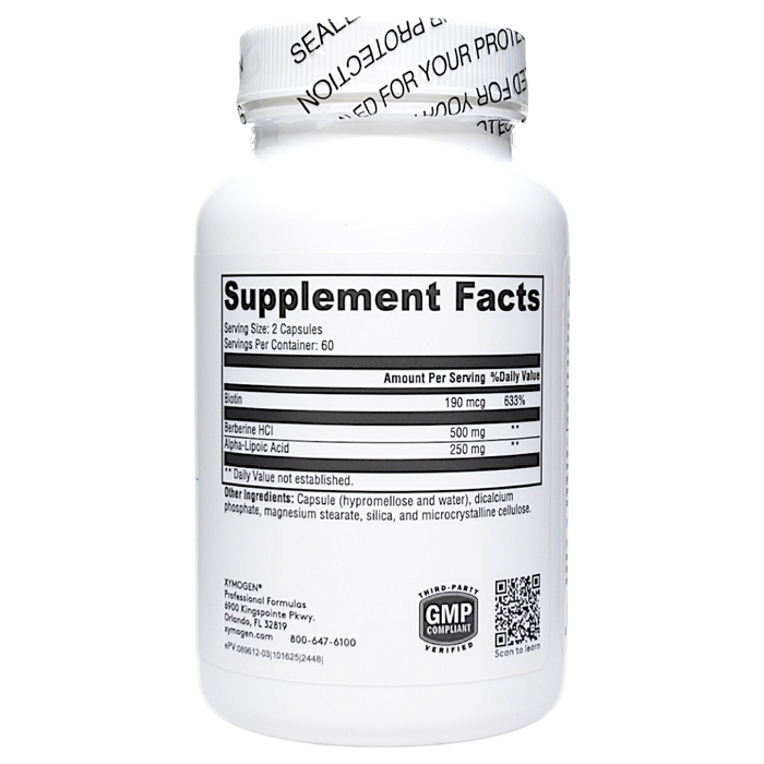 Xymogen ALAmax Protect 120 capsules supplement facts label