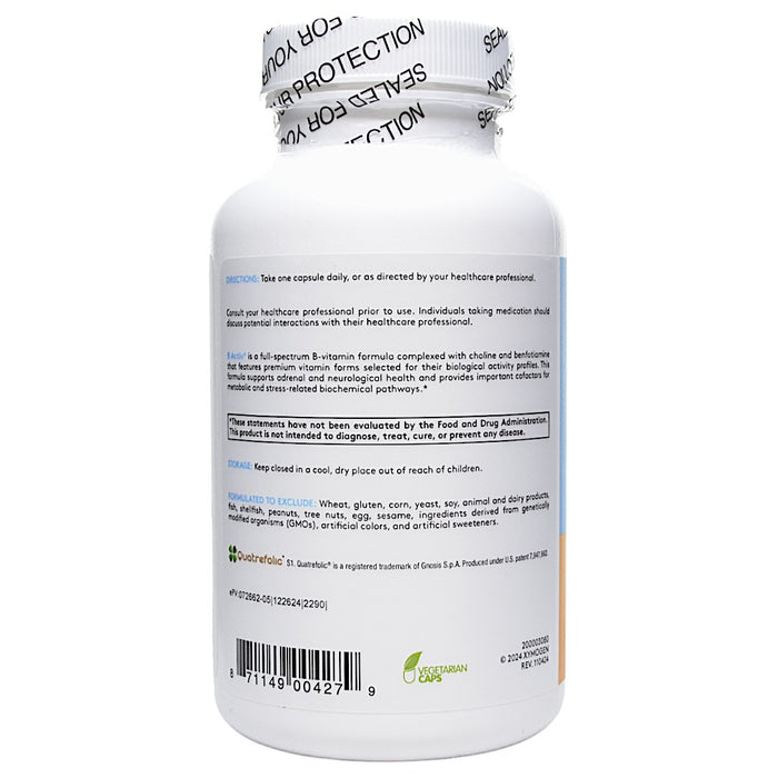 Xymogen B Activ 180 capsules directions label