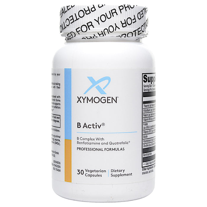 Xymogen B Activ, 30 capsules, front of bottle