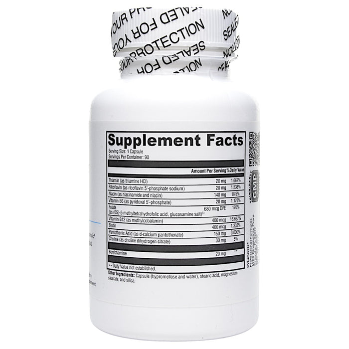 Xymogen B Activ 90 capsules supplement facts label