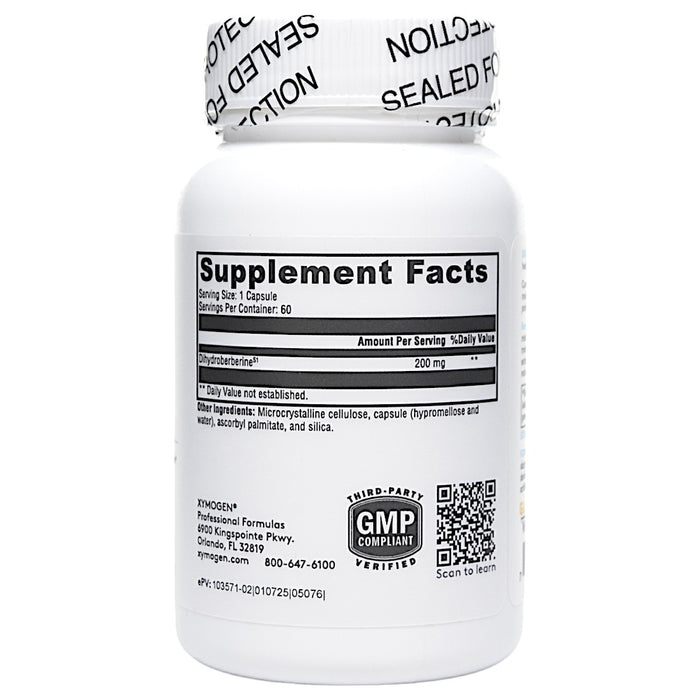 Xymogen Berberine ES-5 200 mg 60 capsules supplement facts label