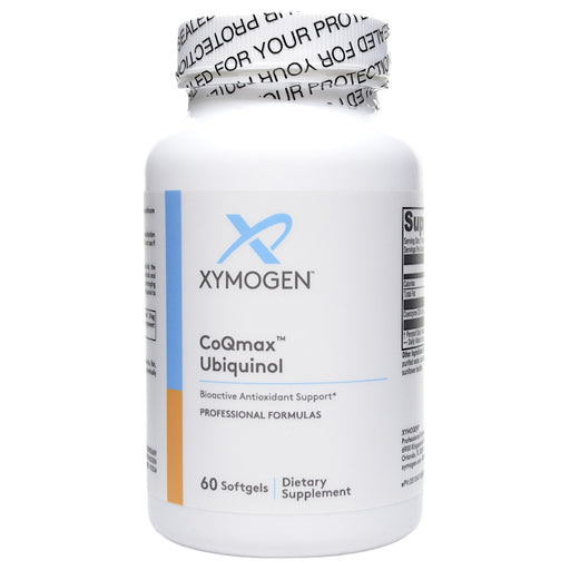 Xymogen CoQmax Ubiquinol 200 mg, 60 softgels, front of bottle