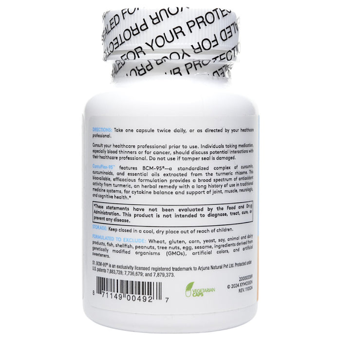 Xymogen CurcuPlex-95 60 capsules directions label