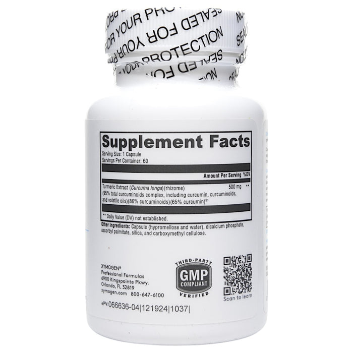 Xymogen CurcuPlex-95 60 capsules supplement facts label