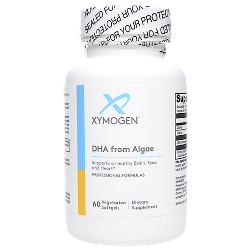 Xymogen DHA from Algae, 60 softgels, front of bottle