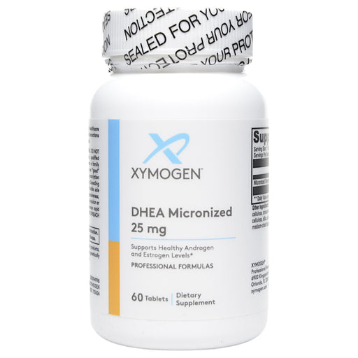 Xymogen DHEA Micronized 25 mg, 60 tablets, front of bottle