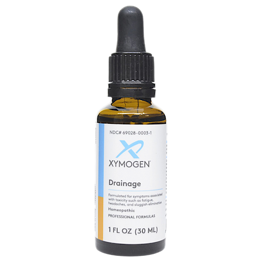 Xymogen Drainage, 1 fl oz, front of dropper bottle