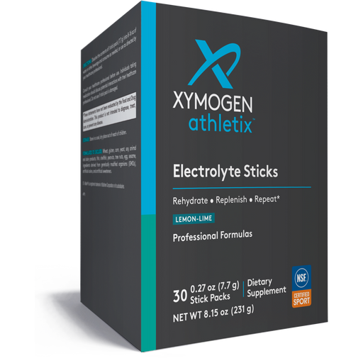Xymogen Electrolyte Sticks Lemon-Lime, 30 stick packs, front of box