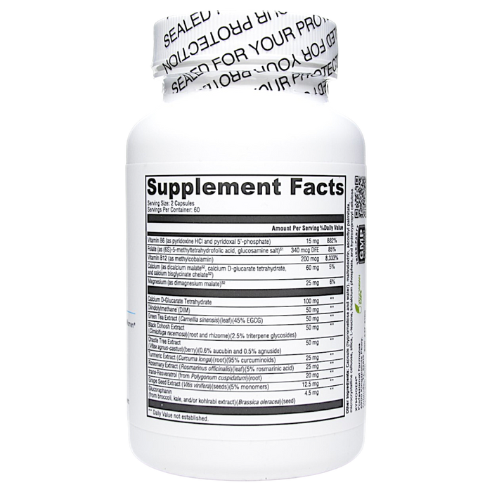 Xymogen Femquil 120 capsules supplement facts label
