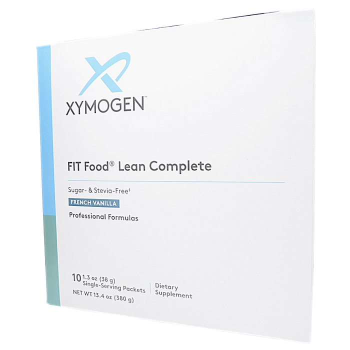 Xymogen FIT Food Lean Complete (Sugar- & Stevia-Free) French Vanilla, 10 servings, front of box