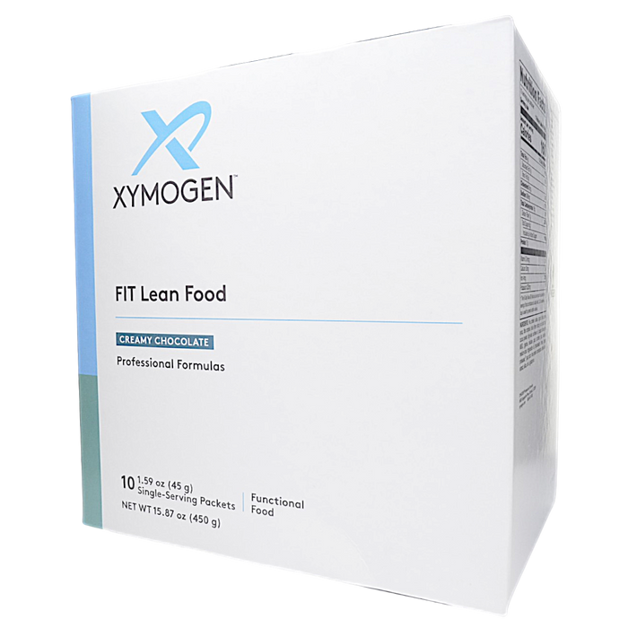 Xymogen FIT Lean Food Creamy Chocolate, 10 servings, front of box