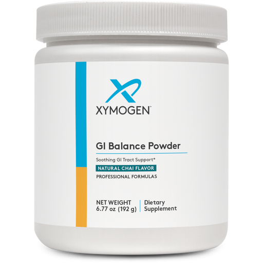 Xymogen GI Balance Powder Chai, 14 servings, front of canister