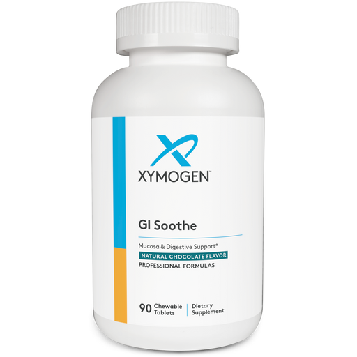 Xymogen GI Soothe Chocolate, 90 chewable tablets, front of bottle