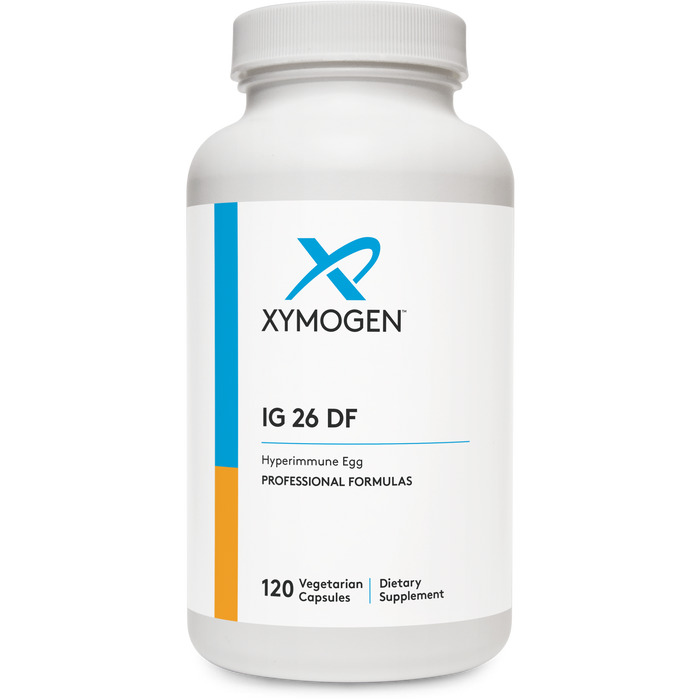 Xymogen IG 26 DF, 120 capsules, front of bottle