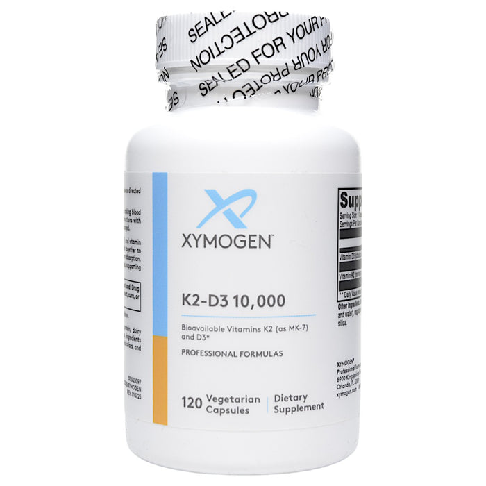 Xymogen K2-D3 10,000, 120 capsules, front of bottle