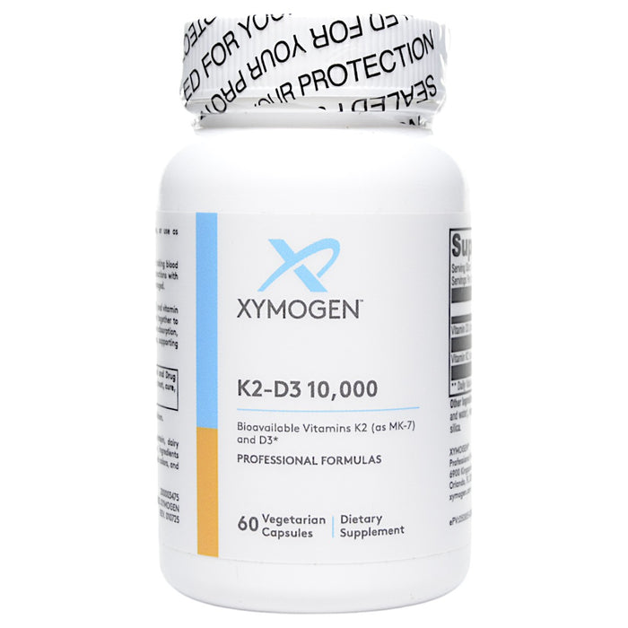 Xymogen K2-D3 10,000, 60 capsules, front of bottle