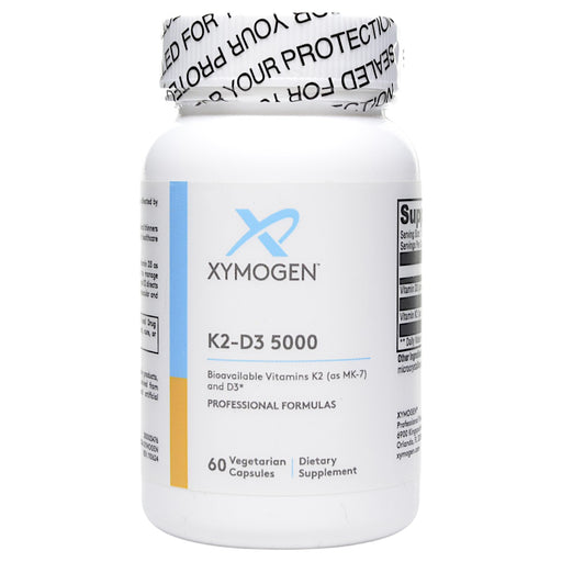 Xymogen K2-D3 5000, 60 capsules, front of bottle