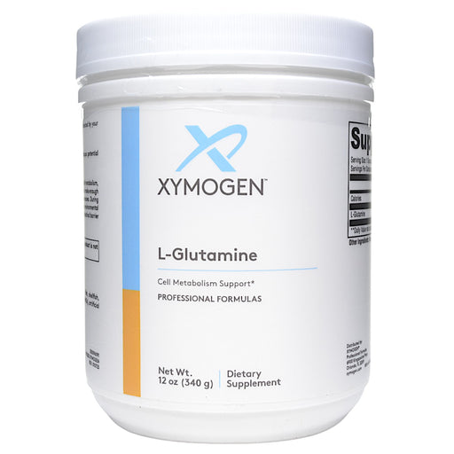 Xymogen L-Glutamine powder, 85 servings, front of canister