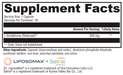 Xymogen liposomal Glutathione Supplement Facts