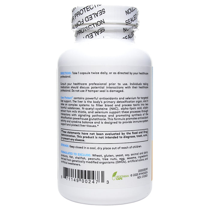 Xymogen Liver Protect 120 capsules directions label