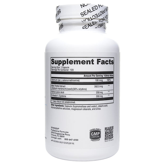 Xymogen Liver Protect 120 capsules supplement facts label
