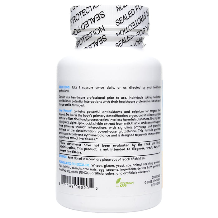 Xymogen Liver Protect 60 capsules directions label