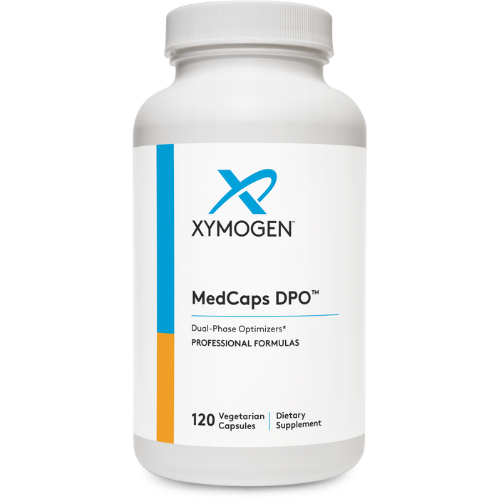 Xymogen MedCaps DPO, 120 capsules, front of bottle