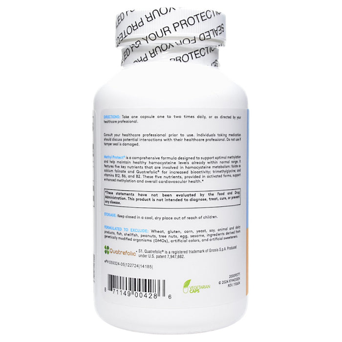 Xymogen Methyl Protect 120 capsules directions label