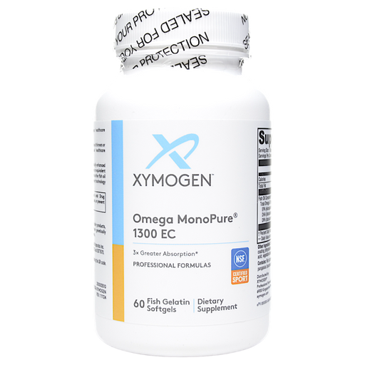 Xymogen Omega MonoPure 1300 EC, 60 softgels, front of bottle