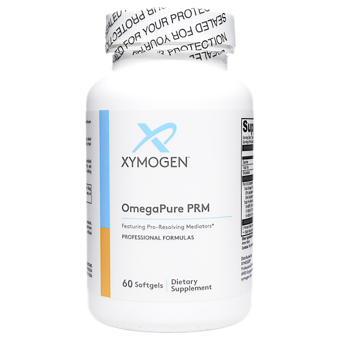 Xymogen OmegaPure PRM, 60 softgels, front of bottle
