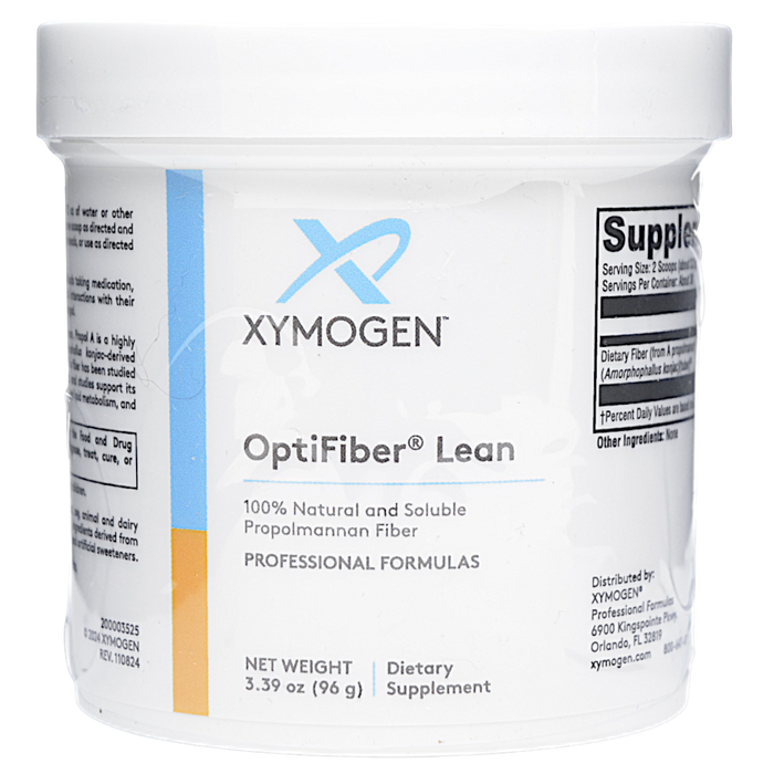 Xymogen OptiFiber Lean powder, 30 servings, front of canister