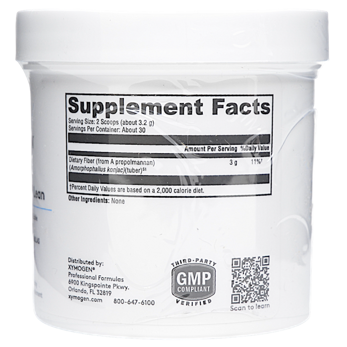 Xymogen OptiFiber Lean powder 30 servings supplement facts label
