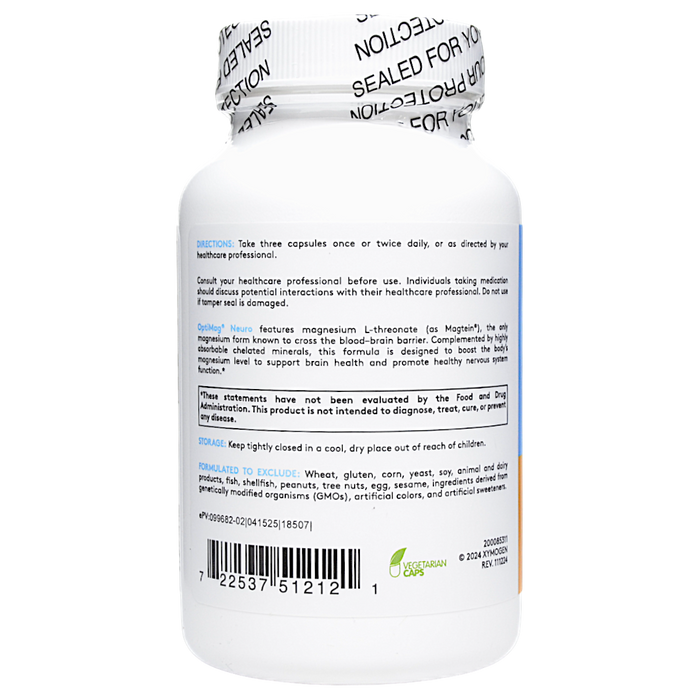 Xymogen OptiMag Neuro 90 capsules directions label
