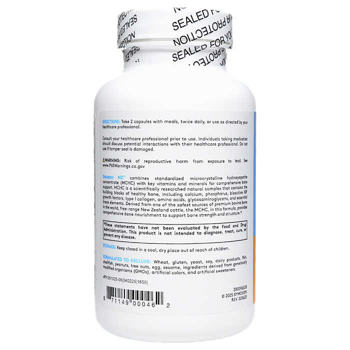 Xymogen Ossopan MD 120 capsules directions label