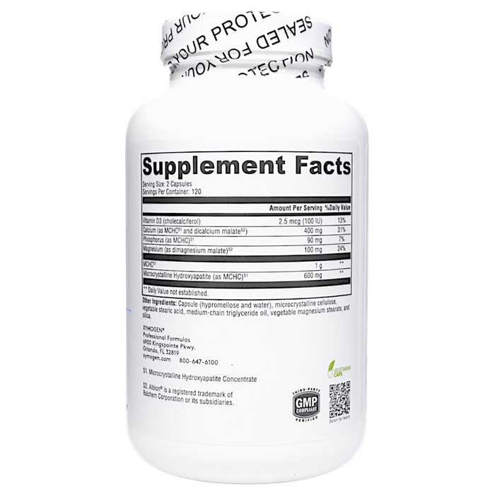 Xymogen Ossopan MD 240 capsules supplement facts label