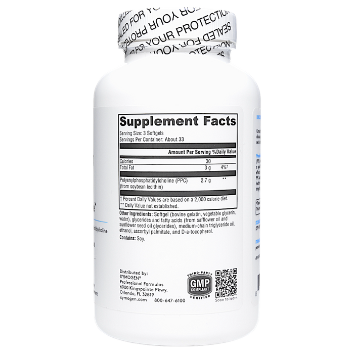 Xymogen PhosphaLine 2700 mg 100 softgels supplement facts label