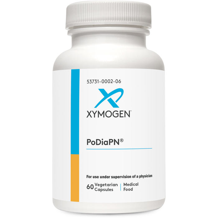 Xymogen PoDiaPN, 60 capsules, front of bottle