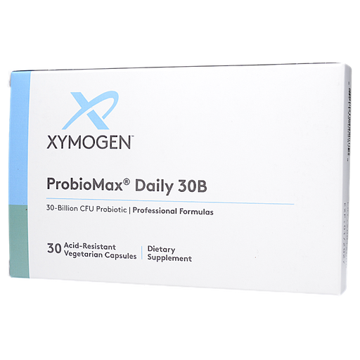 Xymogen ProbioMax Daily 30B, 30 capsules, front of box
