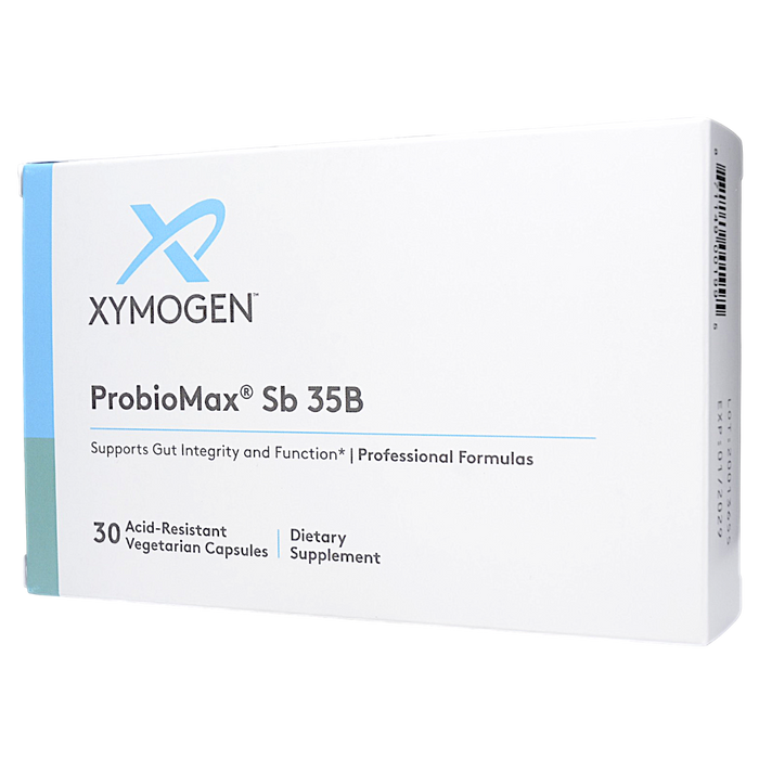 Xymogen ProbioMax Sb 35B, 30 capsules, front of box