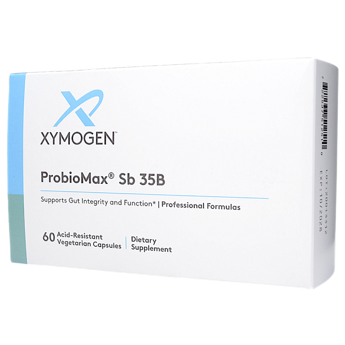 Xymogen ProbioMax Sb 35B, 60 capsules, front of box