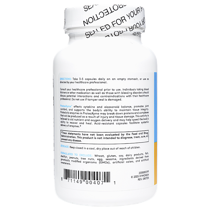 Xymogen ProteoXyme 100 capsules directions label