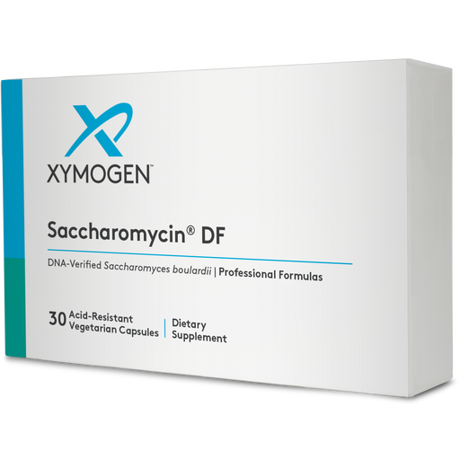 Xymogen Saccharomycin DF, 30 capsules, front of box