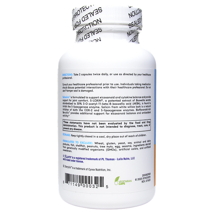 Xymogen Saloxicin 120 capsules directions label