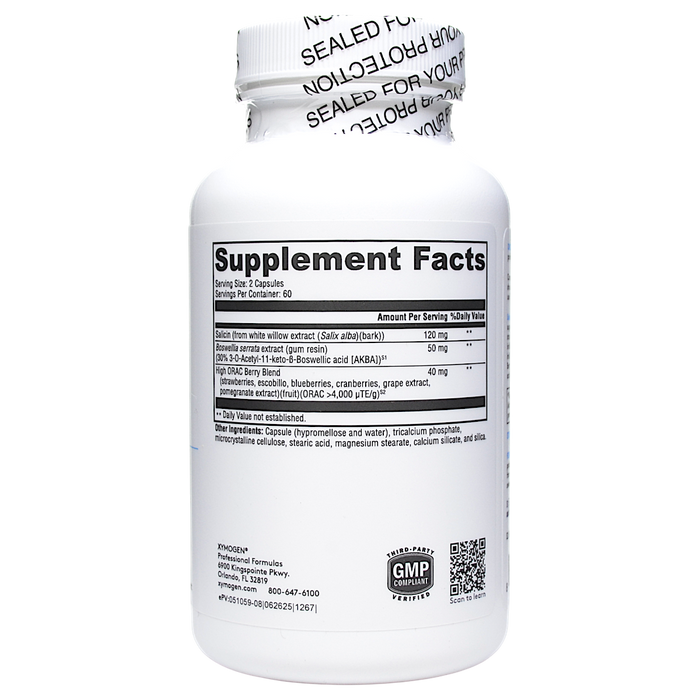 Xymogen Saloxicin 120 capsules supplement facts label