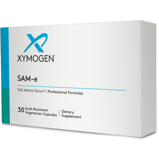 Xymogen SAM-e 200 mg, 30 capsules, front of box