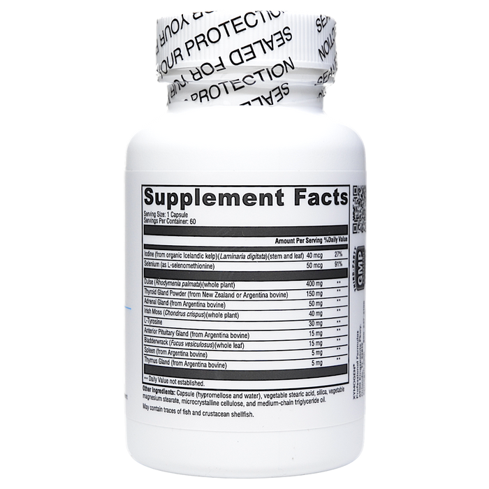 Xymogen T-150 60 capsules supplement facts label