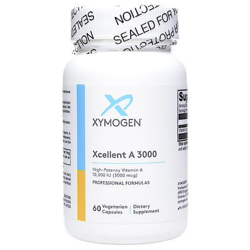 Xymogen Xcellent A 3000, 60 capsules, front of bottle